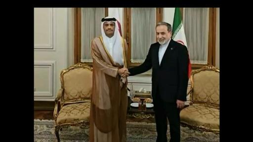 وزير الخارجية الإيراني يجري محادثات مع نظيره القطري في طهران