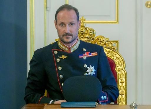 Le nouveau roi de Norvège, Haakon VIII, au Palais royal à Oslo le 28 août 2026 — Lise Åserud / AFP