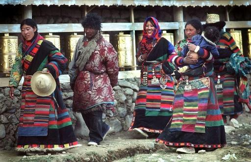 It is forbidden to climb the 6,638 metres (21,778 feet) high Mount Kailash, so pilgrims undertake a roughly 52-kilometre (32 mile) contemplative circuit around its base, taking most walkers about three days — MELANIE BELL / AFP