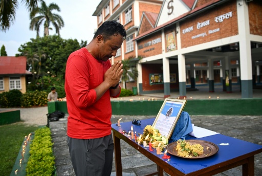 Mountaineer Nirmal Purja's classmate Dhiraj Bahadur Panta pays tribute to his school friend — Prakash MATHEMA / AFP