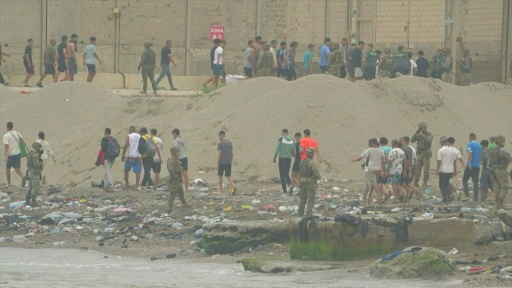 Large groups of migrants return to Morocco following the massive border surge — Jorge GUERRERO / AFP