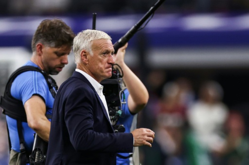 France coach Didier Deschamps reacts after defeat to Spain in their World Cup semi-final