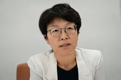 Kim Mi-Soon, the head of the National Center for Digital Sexual Crime Response, says South Korean women spoke out against digital sex crimes quickly and vigorously — Jade GAO / AFP