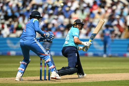 England's Joe Root (R) reverse-sweeps during his 76 not out against India in the first one-day international at Edgbaston