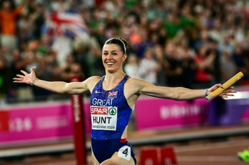 Amy Hunt bags fourth Euro gold as Britain win 4x100m mixed relay