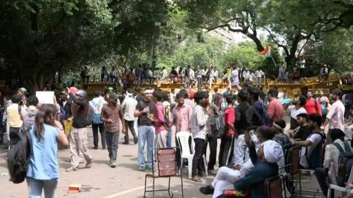 Inde: la mobilisation étudiante continue à New Delhi après les violences — Asma HAFIZ / AFP