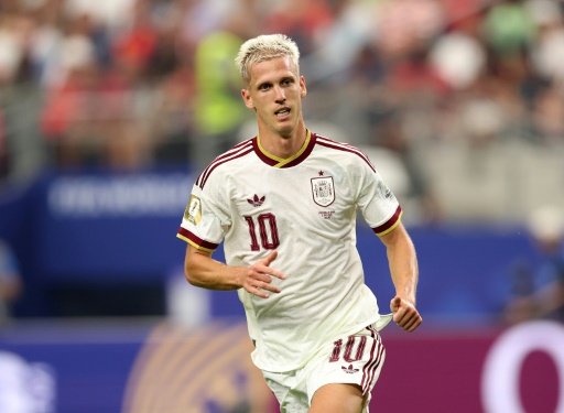Dani Olmo lors du huitième de finale de la Coupe du monde entre l'Espagne et le Portugal le 6 juillet 2026 à Arlington aux Etats-Unis — Molly Darlington