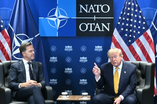 El presidente estadounidense Donald Trump durante una reunión con el secretario general de la OTAN, Mark Rutte, al margen de la cumbre de la OTAN en Ankara, el 8 de julio de 2026 en Turquía