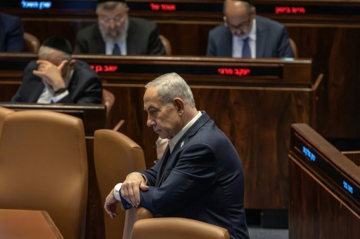 Israeli Prime Minister Benjamin Netanyahu attends a session of parliament on July 16, 2026 — ilia YEFIMOVICH / AFP
