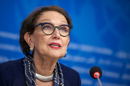 In her pitch to world leaders, Rebeca Grynspan has played up her personal story as the daughter of Holocaust survivors — Fabrice COFFRINI / AFP