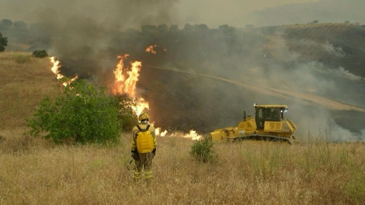 Incendie en Espagne: les flammes ravagent la campagne à l'ouest de Madrid — Cesar MANSO / AFP