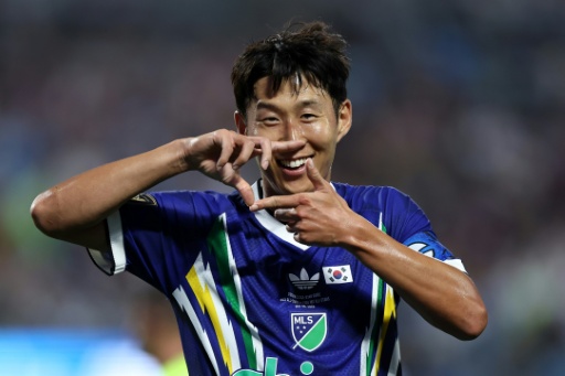 O sul-coreano Son Heung-min comemora seu primeiro gol pela equipe da MLS no Jogo das Estrelas em Charlotte, em 29 de julho de 2026. — Omar Vega