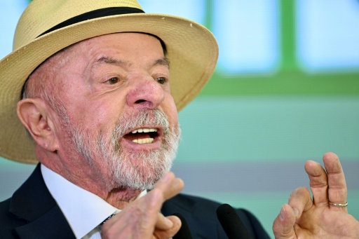 Le président brésilien Luiz Inácio Lula da Silva prend la parole au palais du Planalto, à Brasilia, le 22 juillet 2026 — Evaristo Sa / AFP