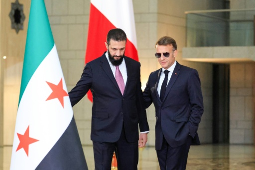 Syrian President Ahmed al-Sharaa praised his French counterpart's 'courage' for pressing ahead with his visit despite the bombings