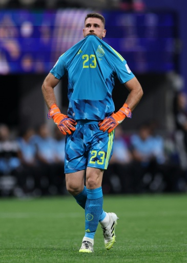 El portero de la selección española Unai Simón durante el empate sin goles ante Cabo Verde, el 15 de junio de 2026 en el Estadio Atlanta en la  primera jornada del Mundial