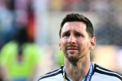 Lionel Messi was in tears after his dream of winning back-to-back World Cups was crushed — Paul ELLIS / AFP