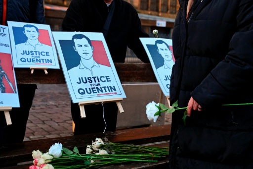 Rassemblement en hommage à Quentin Deranque à Metz, dans le nord-est de la France, le 16 février 2026 — Jean-Christophe VERHAEGEN / AFP