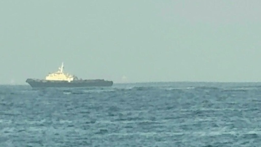Des navires naviguent au large des Emirats, près du détroit d'Ormuz — AFPTV STRINGER