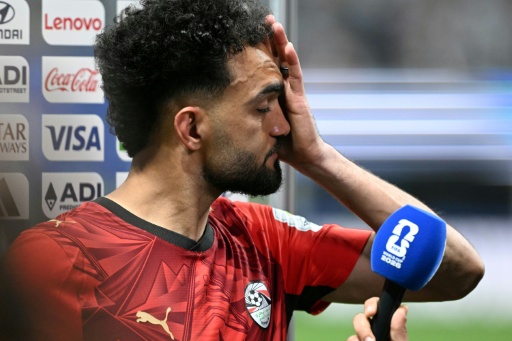 Le milieu de terrain égyptien Mostafa Ziko, après la défaite contre l'Argentine en 8e de finale de la Coupe du monde, le 7 juillet 2026 à Atlanta