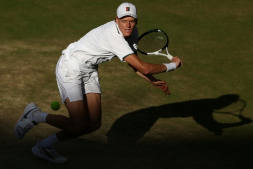 Le N.1 mondial Jannik Sinner en finale de Wimbledon le 12 juillet 2026 à Londres — Adrian Dennis / AFP