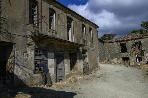 The village of Derekoy -- once the richest place on the island Derekoy -- remains in ruins — Yasin AKGUL / AFP