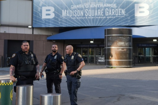 La police devant le Madison Square Garden à New York le 2 juillet 2026