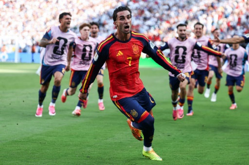 El delantero Ferran Torres celebra el gol que dio el título mundial a España en la final ante Argentina disputada el 19 de julio de 2026 en Nueva Jersey — FRANCK FIFE / AFP