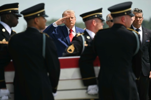 President Donald Trump has attended the 'dignified transfer' of several US troops killed in the Iran war — SAUL LOEB / AFP