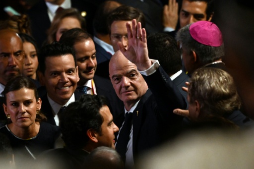 FIFA boss Gianni Infantino, who maintains friendships with several right-wing leaders, attended De la Espriella’s inauguration — Luis ACOSTA / AFP