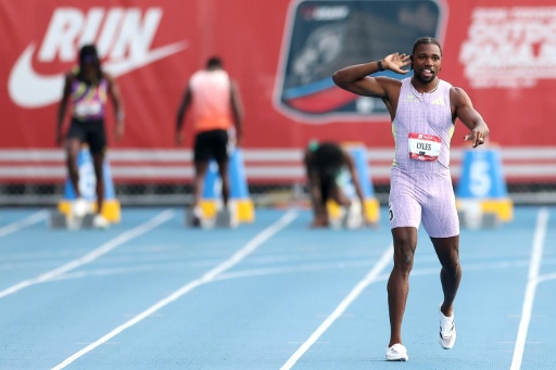 Lyles wins US 100m title in world-leading 9.79sec