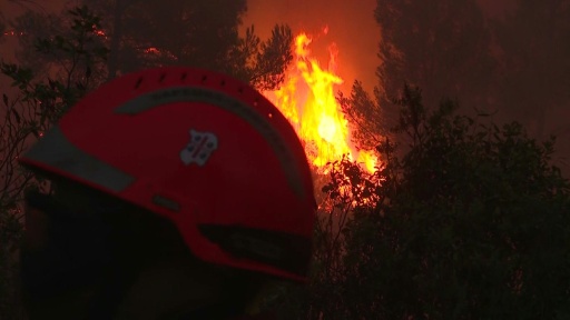 Var : les pompiers luttent contre un nouvel incendie attisé par le mistral — Viken KANTARCI / AFP