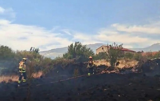 Der Waldbrand rund hundert Kilometer nördlich von Madrid ist nach Einschätzung der spanischen Behörden extrem schwierig zu bekämpfen. Über 600 Feuerwehrleute und Soldaten sowie 29 Löschfluggeräte waren demnach in der Provinz Guadalajara im Einsatz. — Handout / AFP