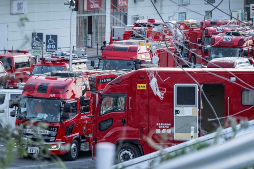 Aftershocks from this week's tremor still rattle the area a few times an hour throughout the day — Yuichi YAMAZAKI / AFP