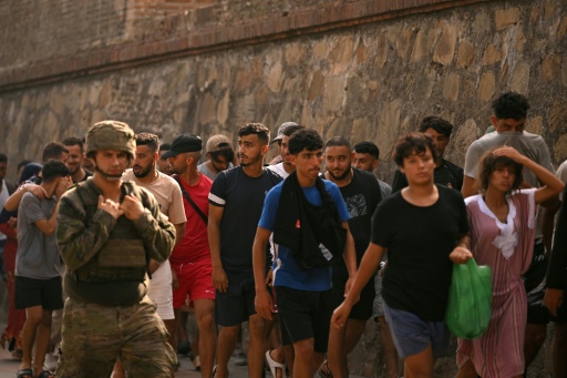 Some 60,000 migrants entered Ceuta over just a few days from neighbouring Morocco — JORGE GUERRERO / AFP