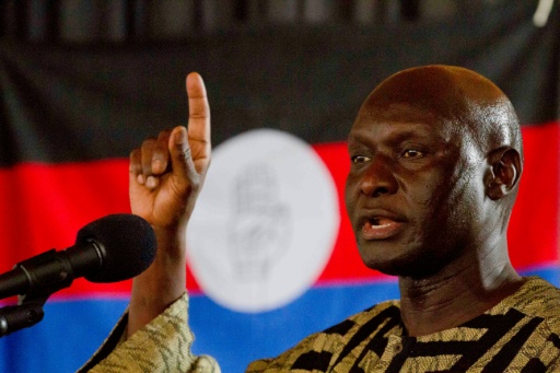 L'ancien secrétaire général adjoint de l'ONU l'Ougandais Olara Otunnu, à Kampala le 30 août 2010. — MARC HOFER / AFP