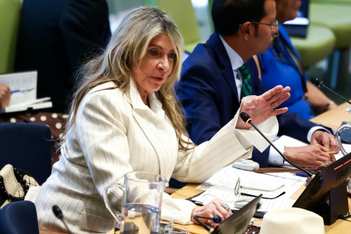 La diplomate équitorienne Ivonne A-Baki au siège de l'ONU New York le 20 août 2026. — CHARLY TRIBALLEAU / AFP