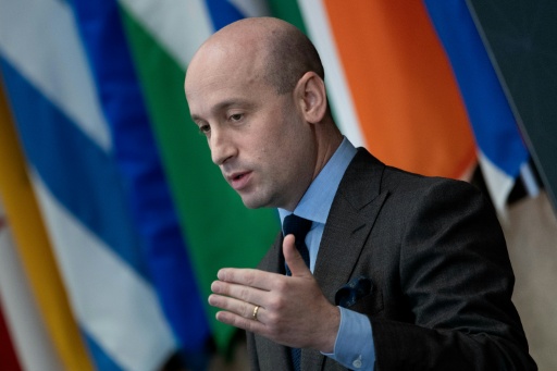 White House Deputy Chief of Staff Stephen Miller lashed out at 'leftists,' saying they were spreading a 'cancer' in society — Brendan Smialowski / AFP