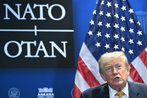Le président américain Donald Trump au sommet de l'Otan à Ankara, le 8 juillet 2026 en Turquie