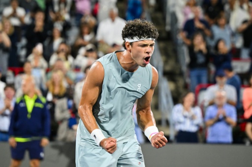Defending champion Ben Shelton of the United States is through to the final of the ATP Montreal Masters — Minas Panagiotakis