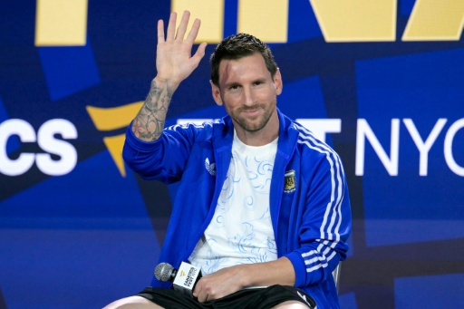 Lionel Messi durante entrevista antes da final da Copa do Mundo entre Espanha e Argentina — JUAN MABROMATA / AFP