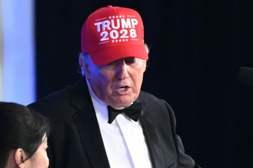 Le président américain Donald Trump pendant le gala de la presse à Washington, le 24 juillet 2026 — Mandel NGAN / AFP