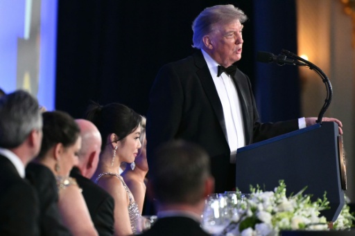 Le président américain Donald Trump pendant le gala de la presse à Washington, le 24 juillet 2026 — Mandel NGAN / AFP