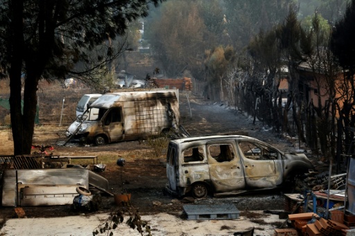Villages west of Madrid were devastated by the huge blaze — Oscar DEL POZO / AFP