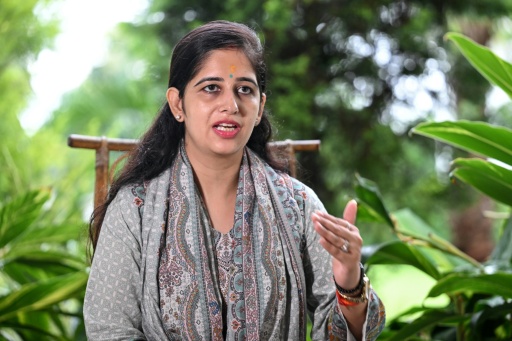 Ritu Pant, wife of Indian merchant navy captain Ajay Pant, says he is a victim, and is struggling in custody after being denied bail — Arun SANKAR / AFP