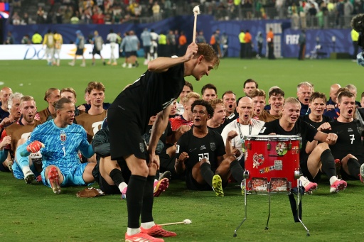 Norway players celebrate beating Senegal by doing a 'Viking row' on the pitch