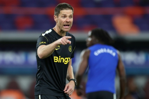 Chelsea manager Xabi Alonso attends a training session in Hong Kong — May JAMES / AFP