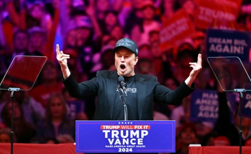 SpaceX CEO Elon Musk speaks at a rally for former US President and Republican presidential candidate Donald Trump at Madison Square Garden in New York in October 2024 — ANGELA WEISS / AFP