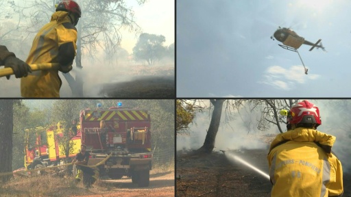 Milhares de deslocados por incêndios florestais no sul da Europa — Camille CASSOU, Sébastien VUAGNAT, Suzane de Oliveira / AFP