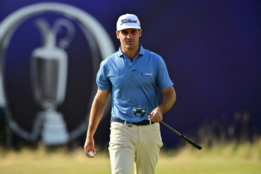 Jackson Suber leads after his first ever round at the British Open — Ben STANSALL / AFP
