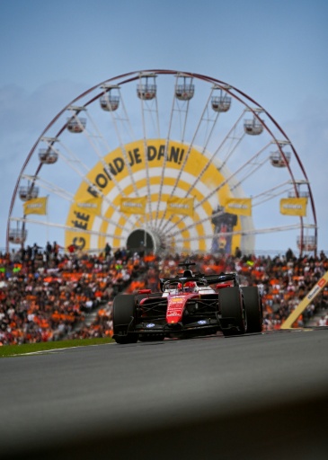 Le pilote monégasque de Ferrari Charles Leclerc lors de la course sprint du GP des Pays-Bas, où il a pris la deuxième place, le 22 août 2026 à Zandvoort — JOHN THYS / AFP